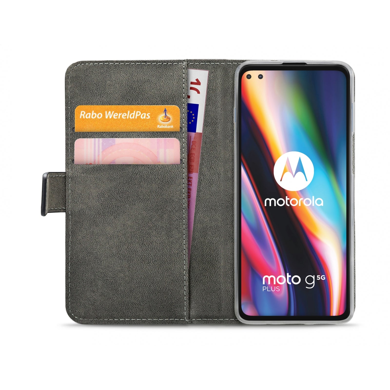 Mobilize Classic Gelly Wallet Book Case Motorola Moto G 5G Plus Black