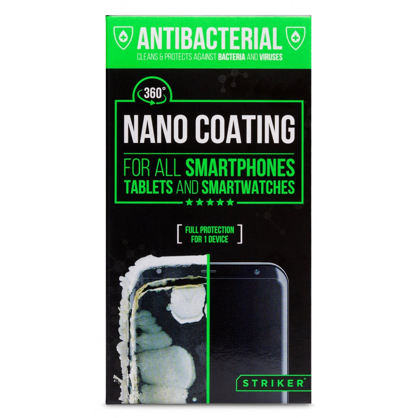 Striker Coating Antibacterial Nano Coating voor o.a. Smartphone en Tablets