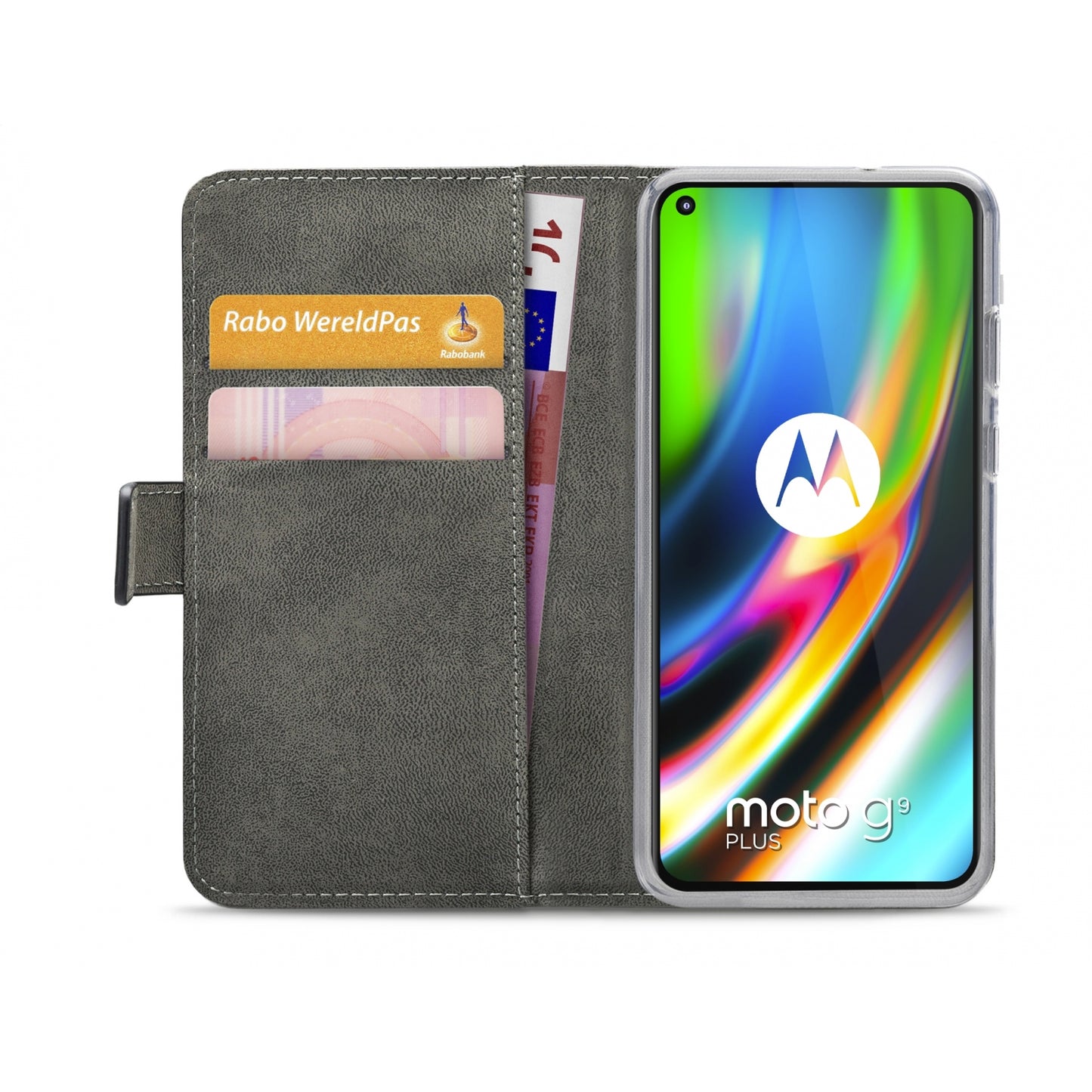 Mobilize Classic Gelly Wallet Book Case Motorola Moto G9 Plus Black