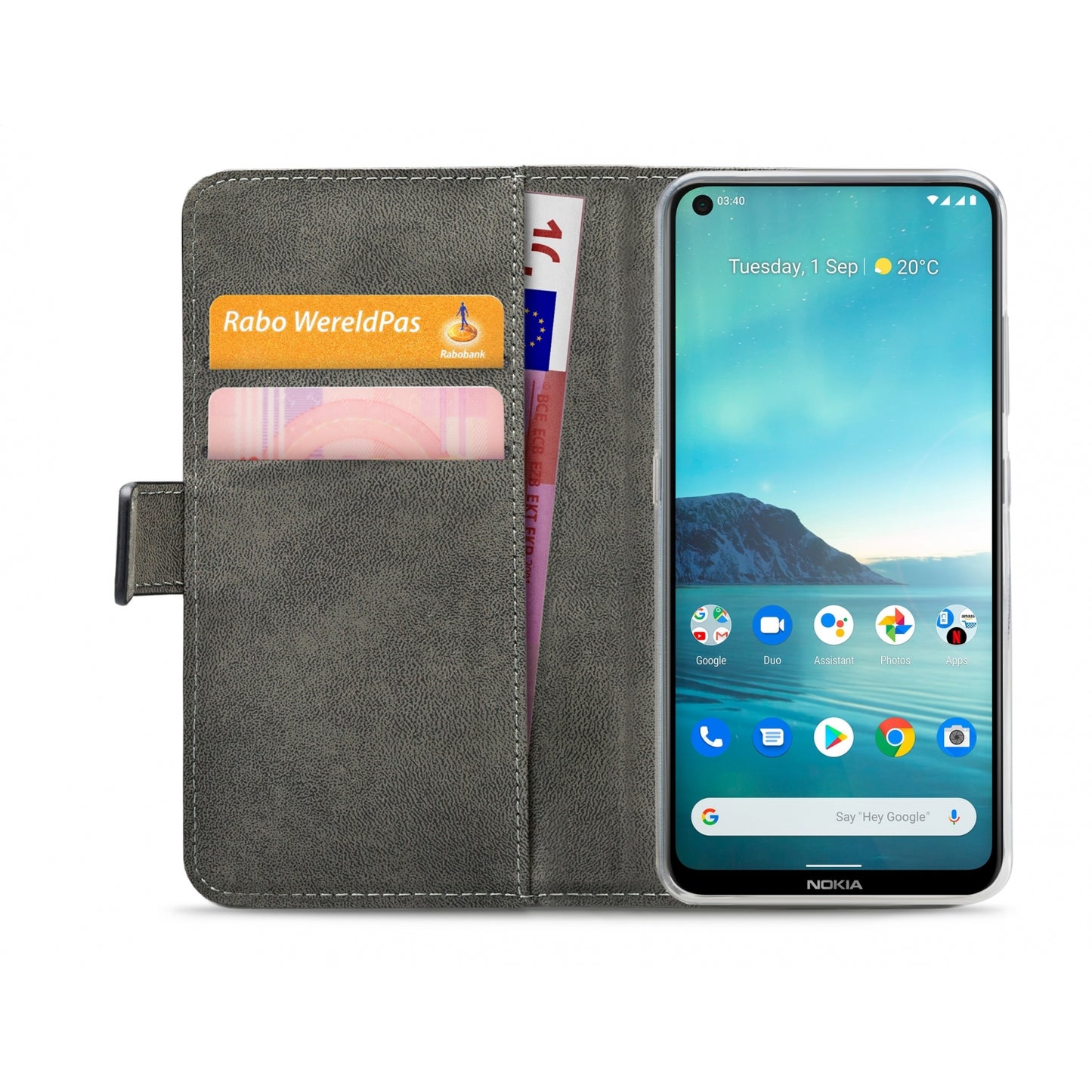 Mobilize Classic Gelly Wallet Book Case Nokia 3.4 Black