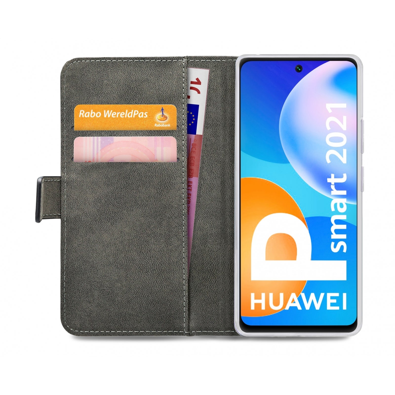 Mobilize Classic Gelly Wallet Book Case Huawei P Smart (2021) Black