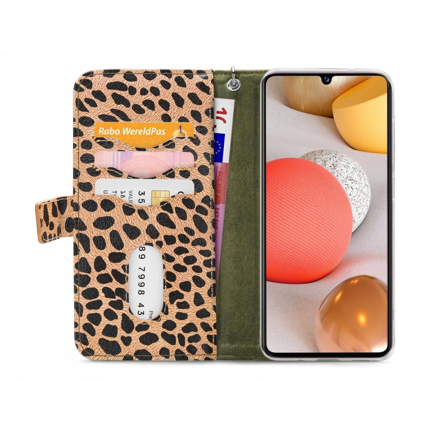 Mobilize 2in1 Magnet Zipper Case Samsung Galaxy A42/A42 5G Olive/Leopard