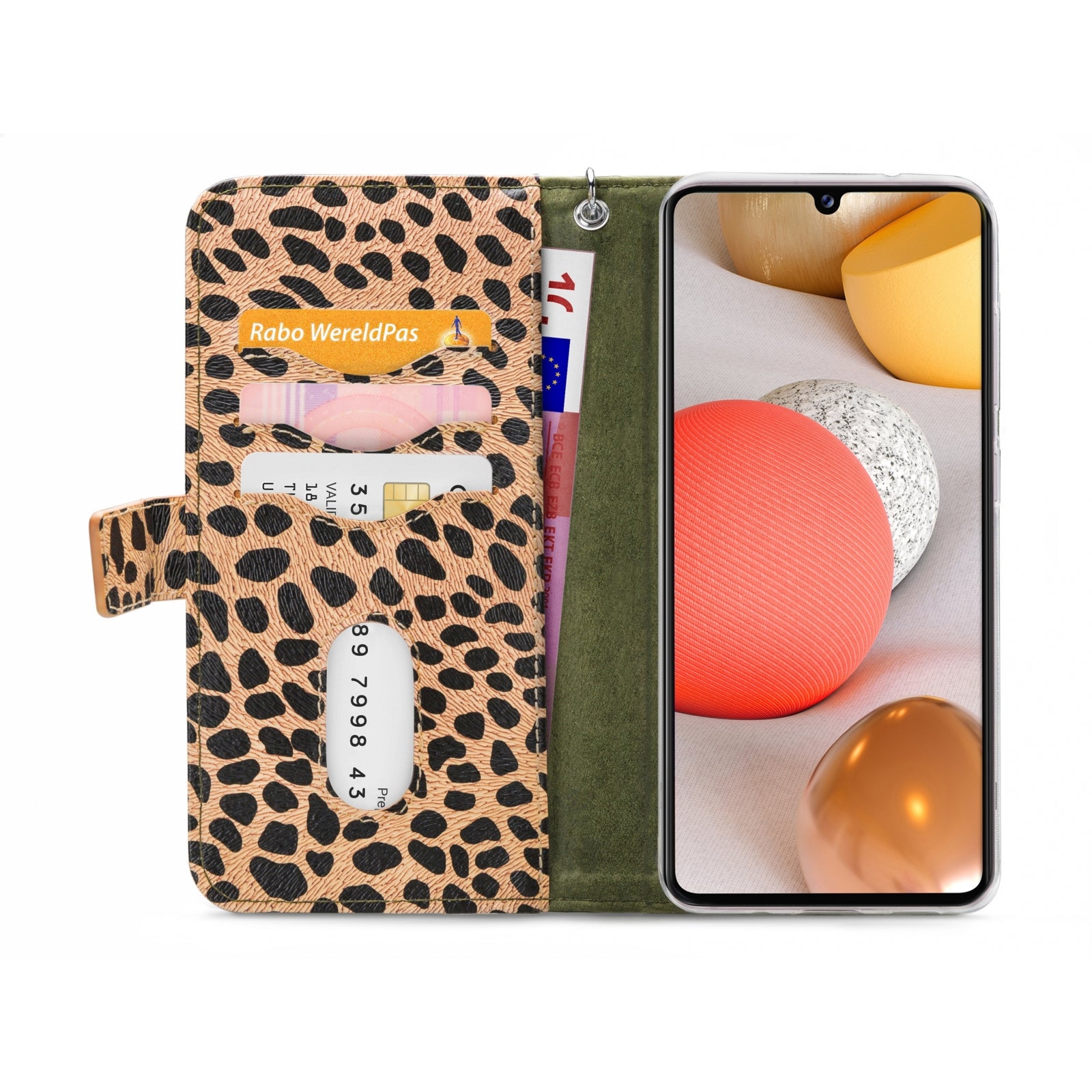 Mobilize 2in1 Magnet Zipper Case Samsung Galaxy A42/A42 5G Olive/Leopard