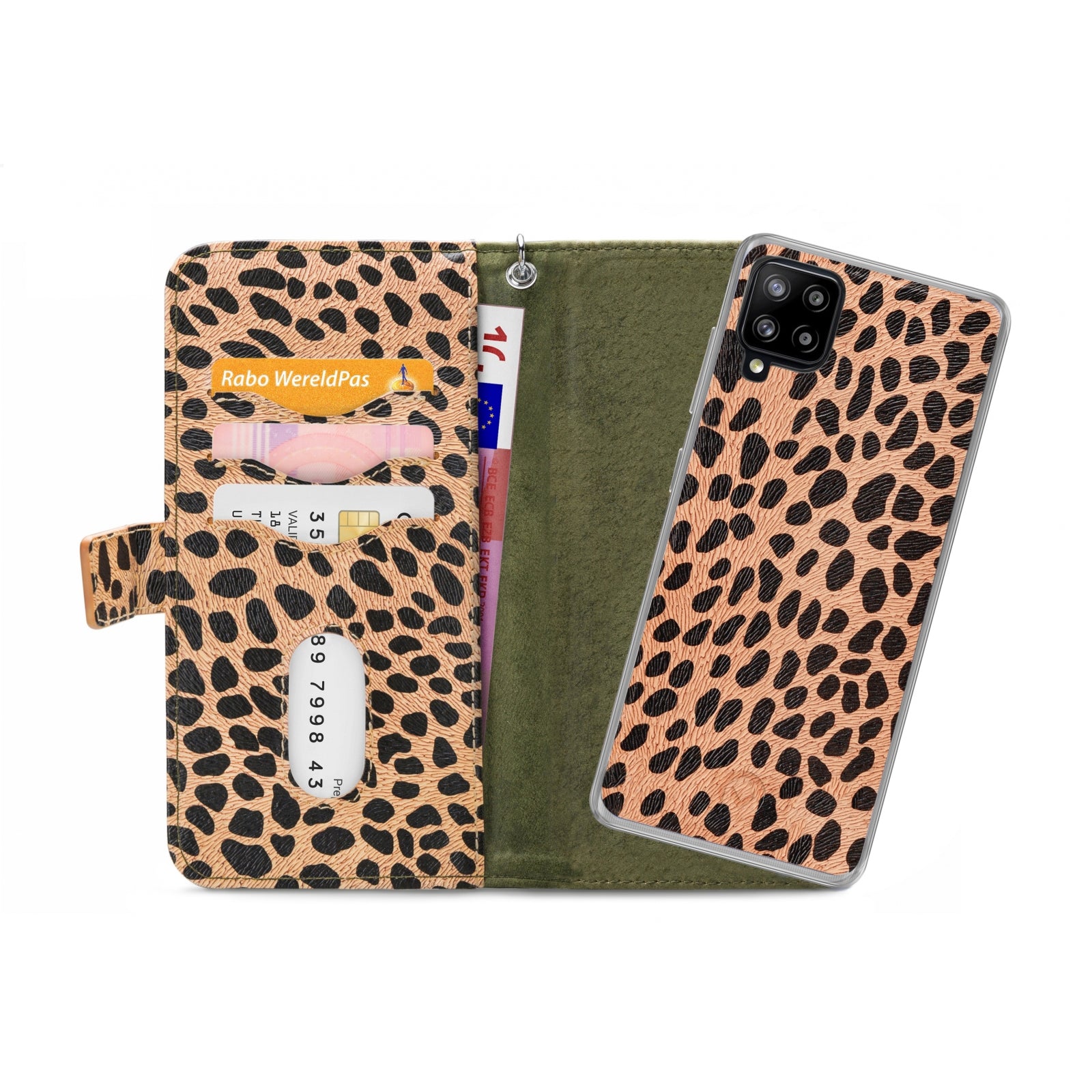 Mobilize 2in1 Magnet Zipper Case Samsung Galaxy A42/A42 5G Olive/Leopard