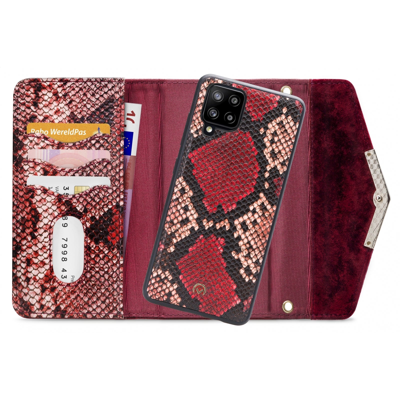 Mobilize 2in1 Gelly Velvet Clutch for Samsung Galaxy A42/A42 5G Red Snake