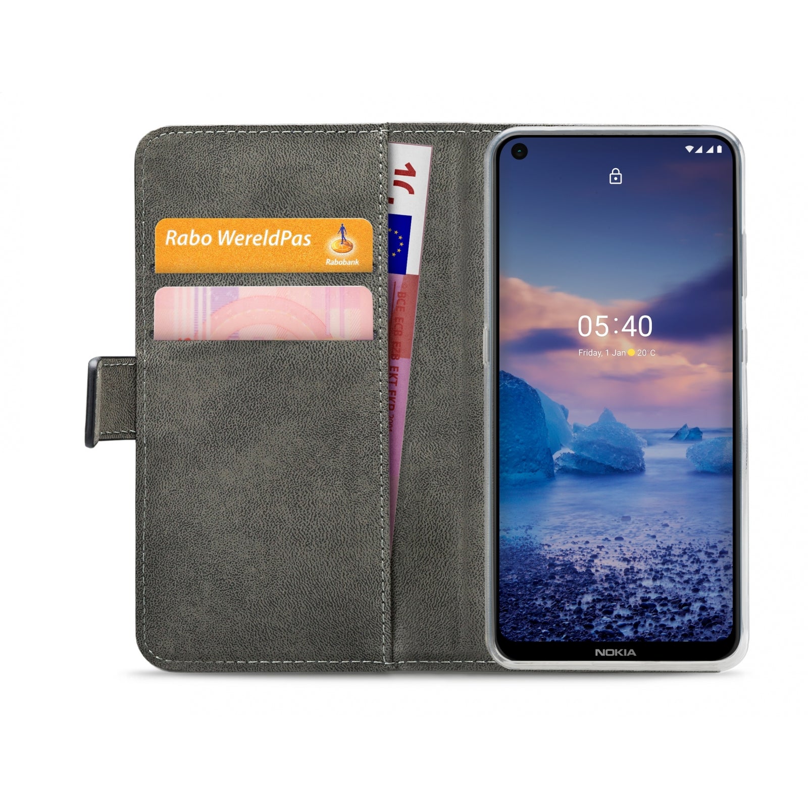 Mobilize Classic Gelly Wallet Book Case Nokia 5.4 Black