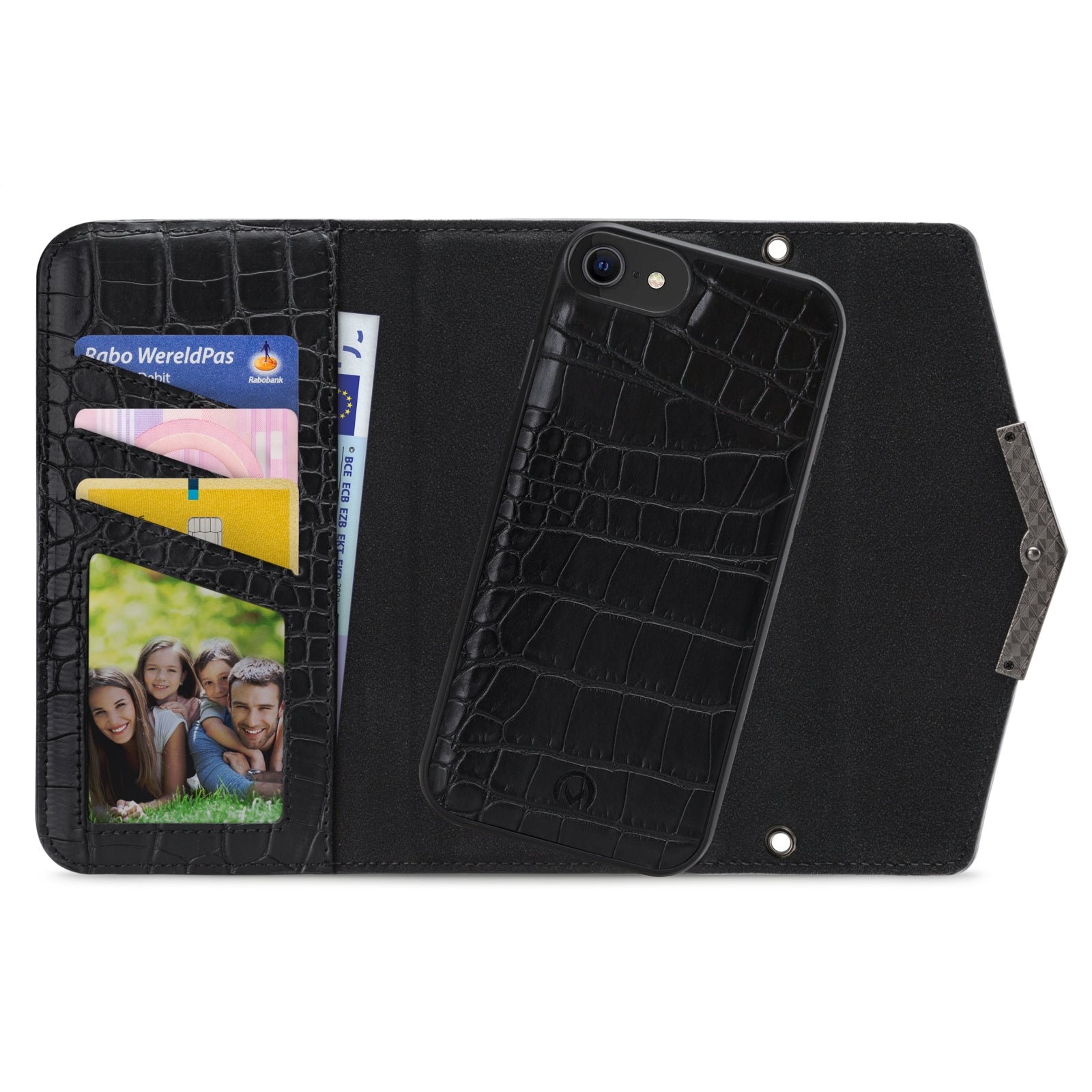 Mobilize 2in1 Elegant Magnet Clutch Apple iPhone 6/6S/7/8/SE (2020/2022) Black Croco