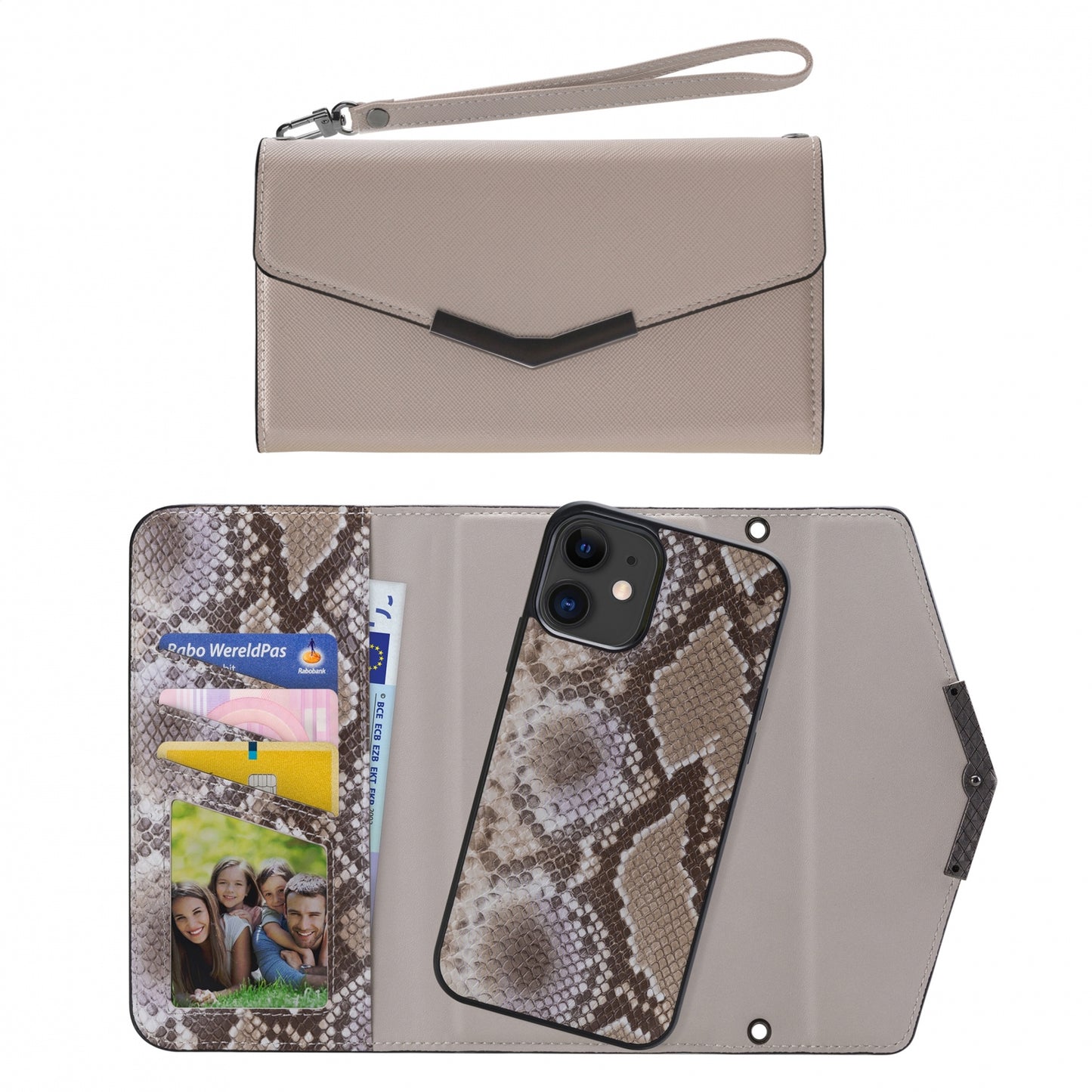 Mobilize 2in1 Elegant Magnet Clutch Apple iPhone XR/11 Beige Snake