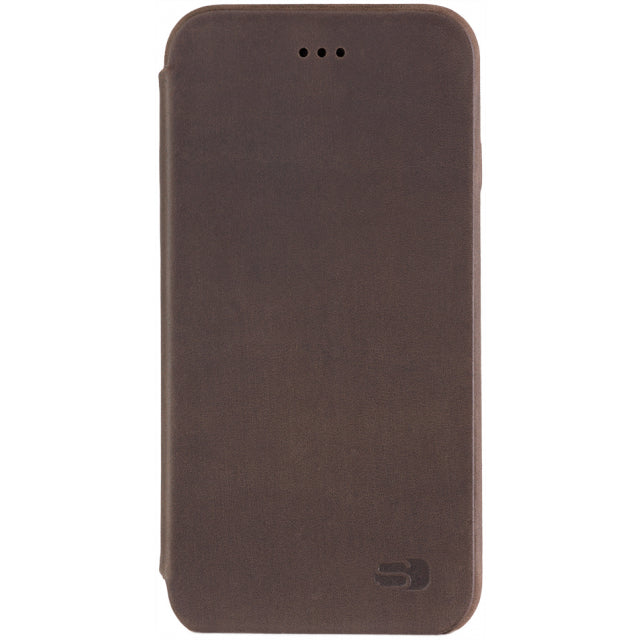 Senza Raw Skinny Leder Booklet Apple iPhone 6/6S Kastanienbraun