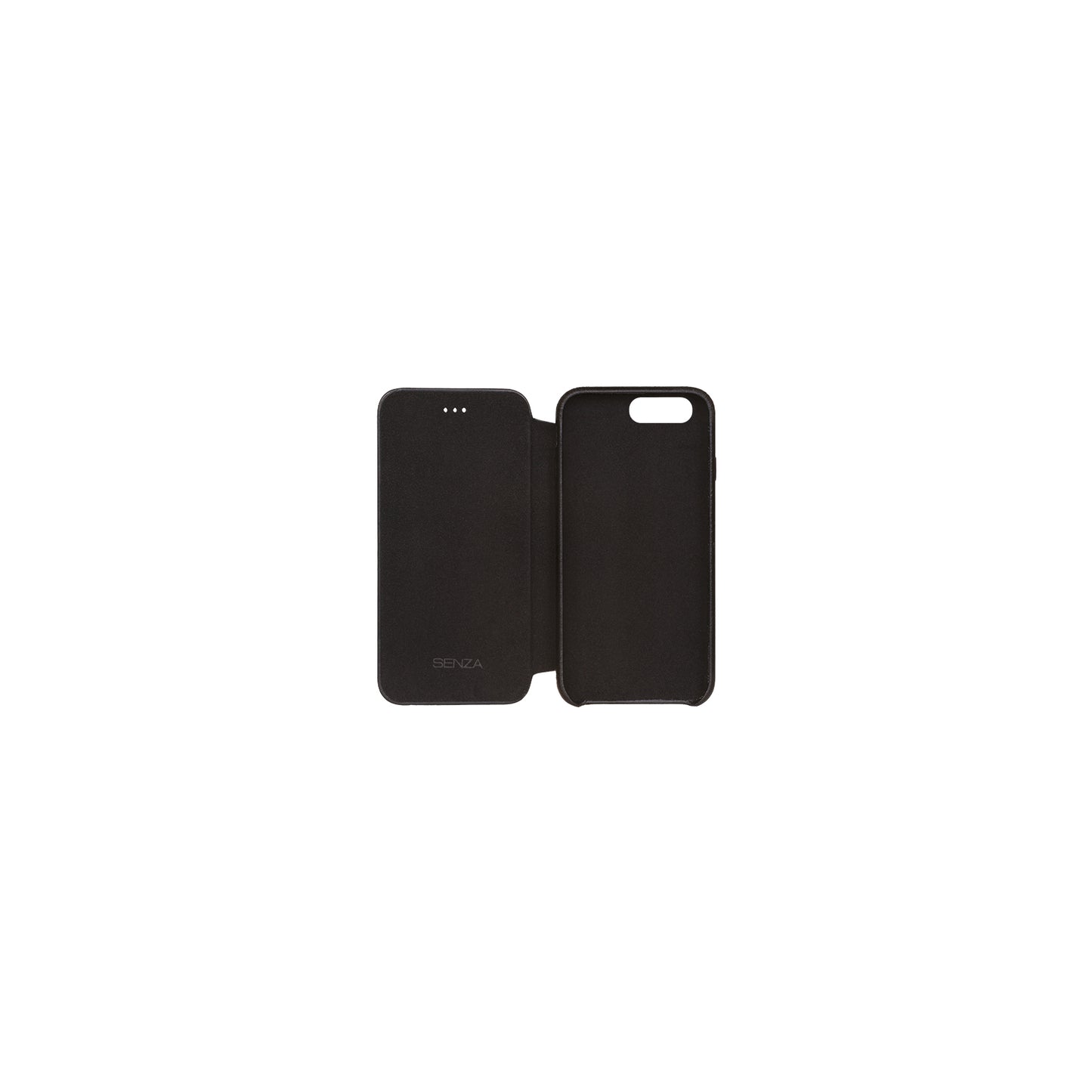 Senza Pure Skinny Leather Booklet Apple iPhone 7 Plus/8 Plus Deep Black