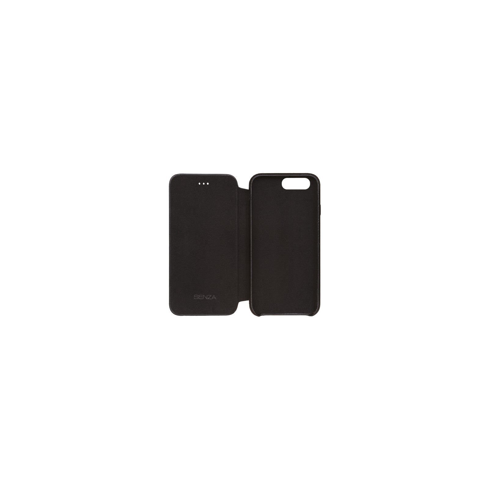 Senza Pure Skinny Leather Booklet Apple iPhone 7 Plus/8 Plus Deep Black