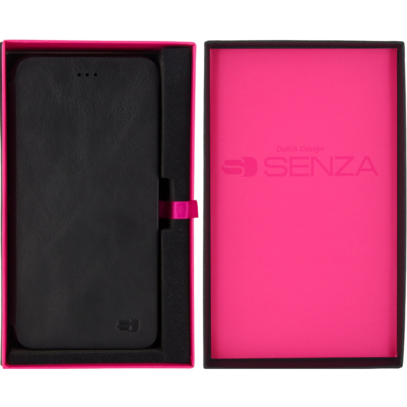 Senza Pure Skinny Leather Booklet Apple iPhone 7 Plus/8 Plus Deep Black