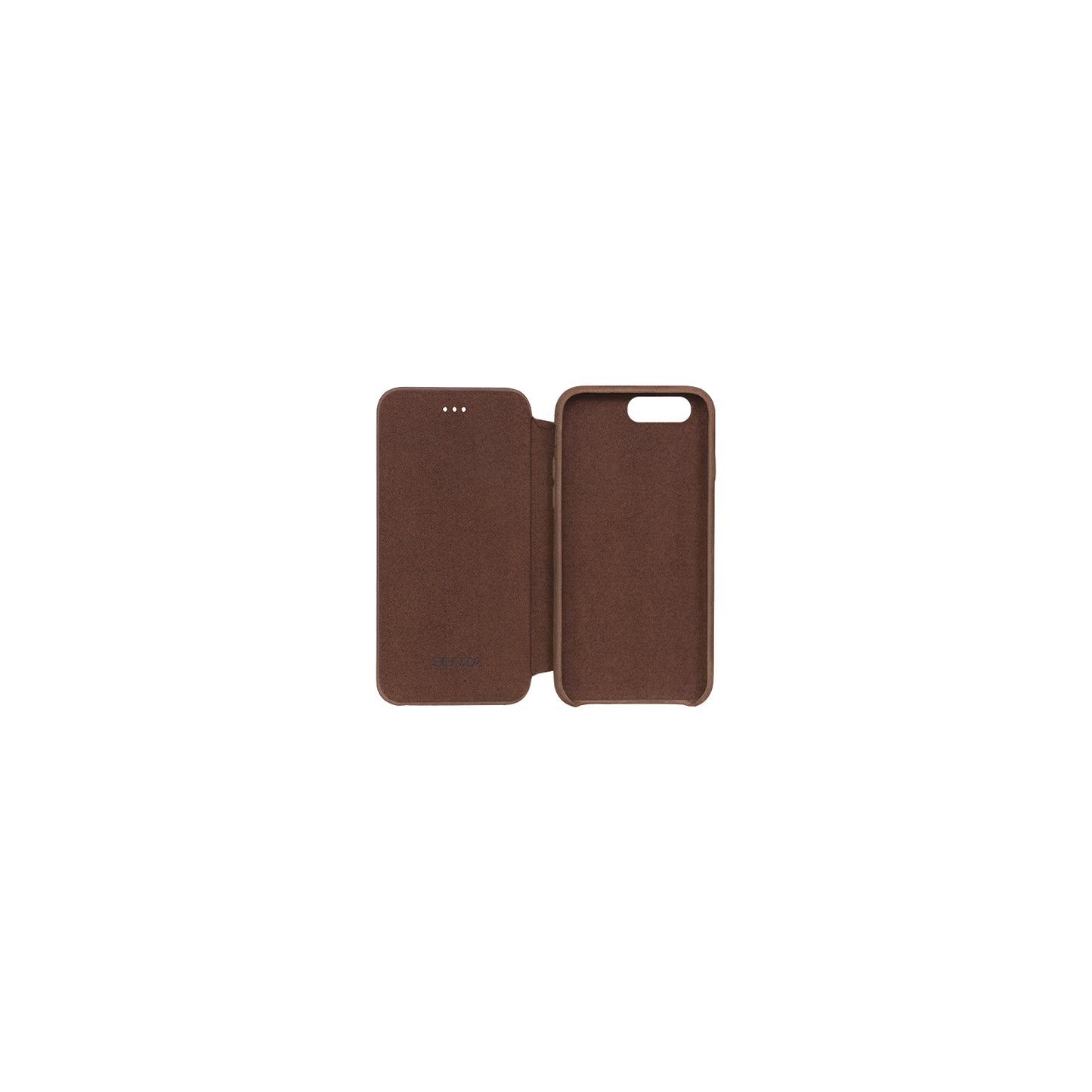 Senza Raw Skinny Leather Booklet Apple iPhone 7 Plus/8 Plus Chestnut Brown