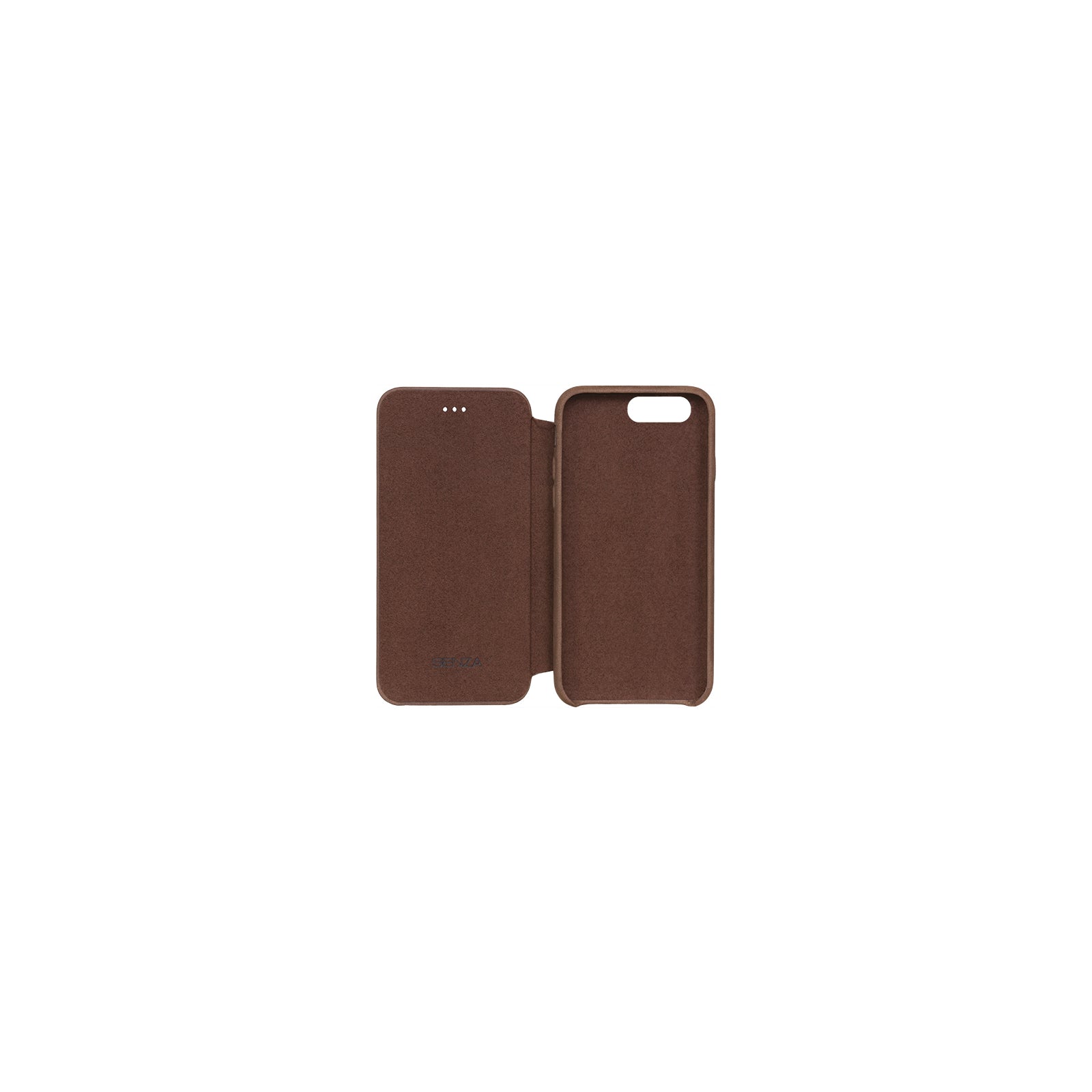 Senza Raw Skinny Leather Booklet Apple iPhone 7 Plus/8 Plus Chestnut Brown