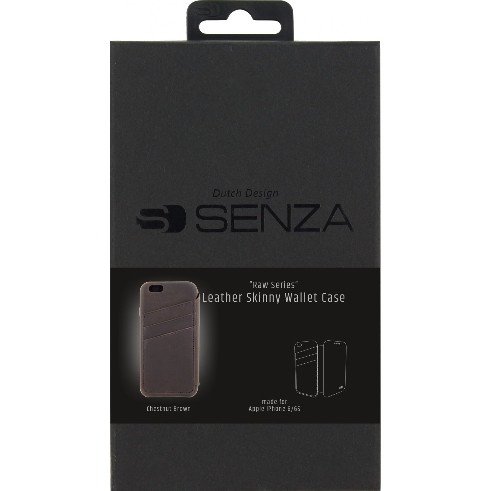 Senza Raw Skinny Leather Wallet Apple iPhone 6/6S Chestnut Brown