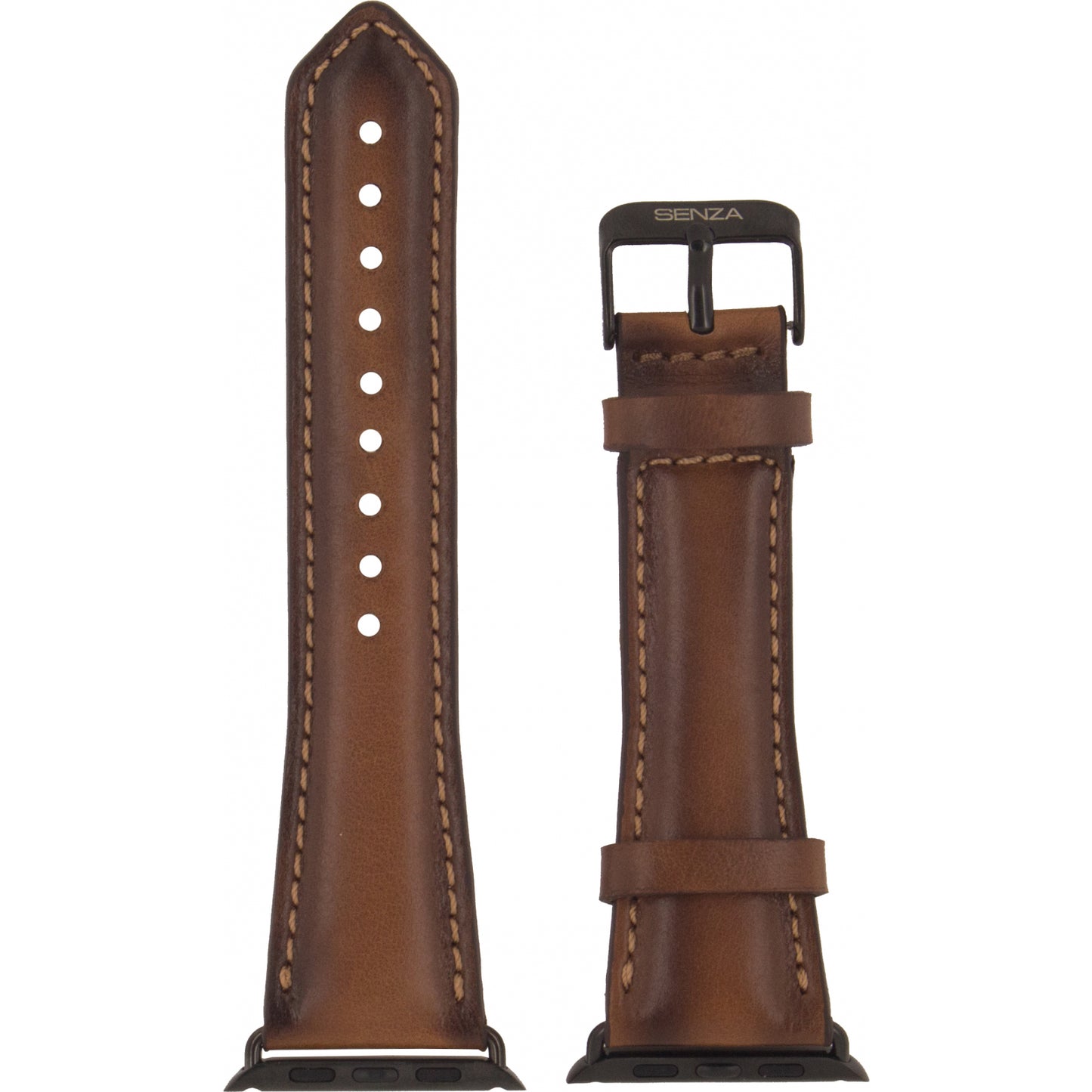 Senza Desire Leather Strap Apple Watch 38mm Burned Cognac