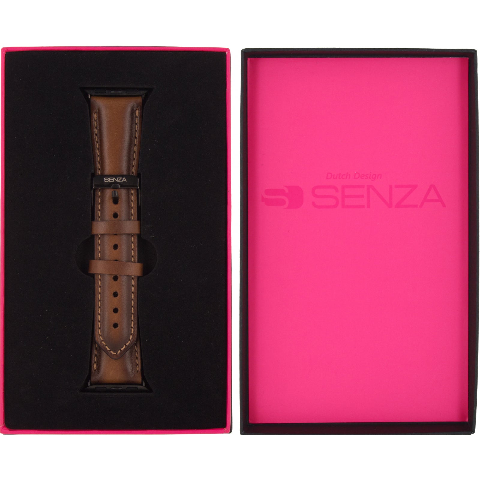 Senza Desire Leather Strap Apple Watch 38mm Burned Cognac