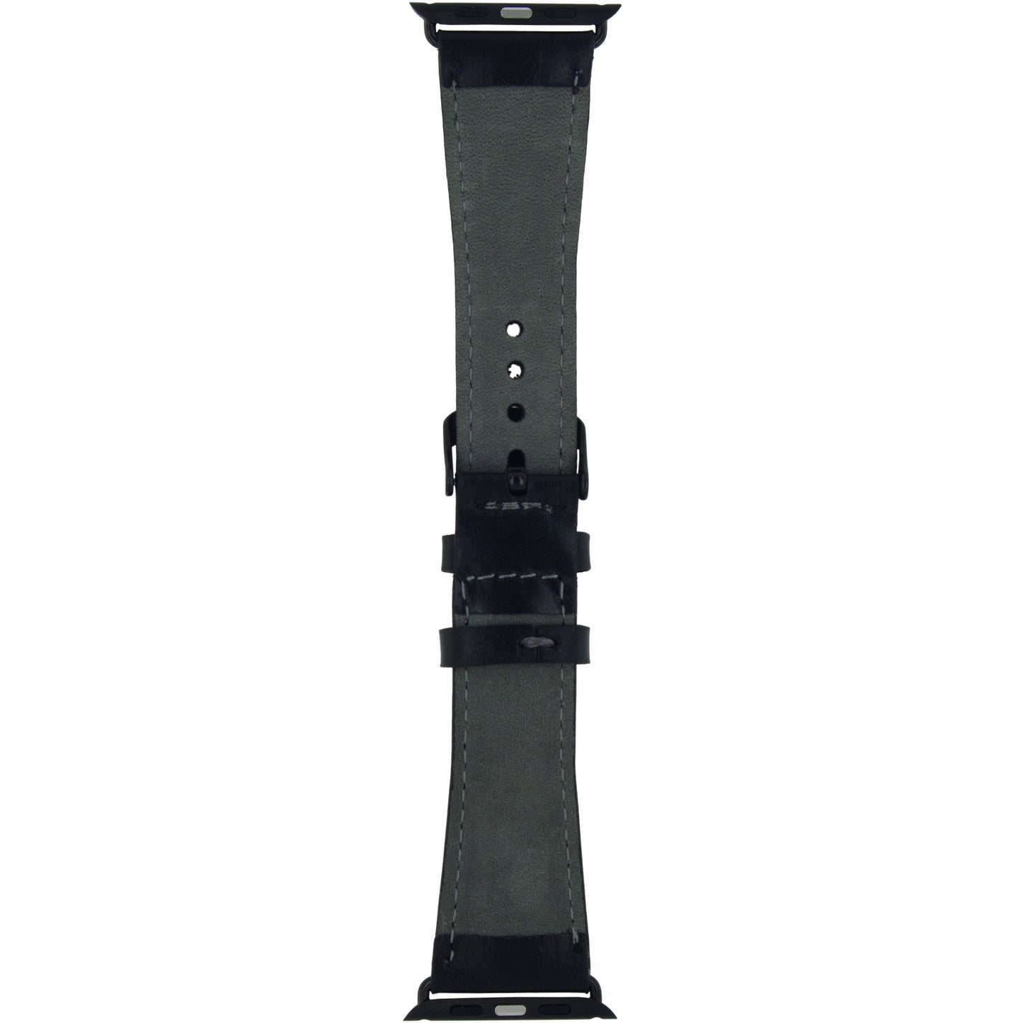 Senza Pure Leather Strap Apple Watch 38mm Deep Black