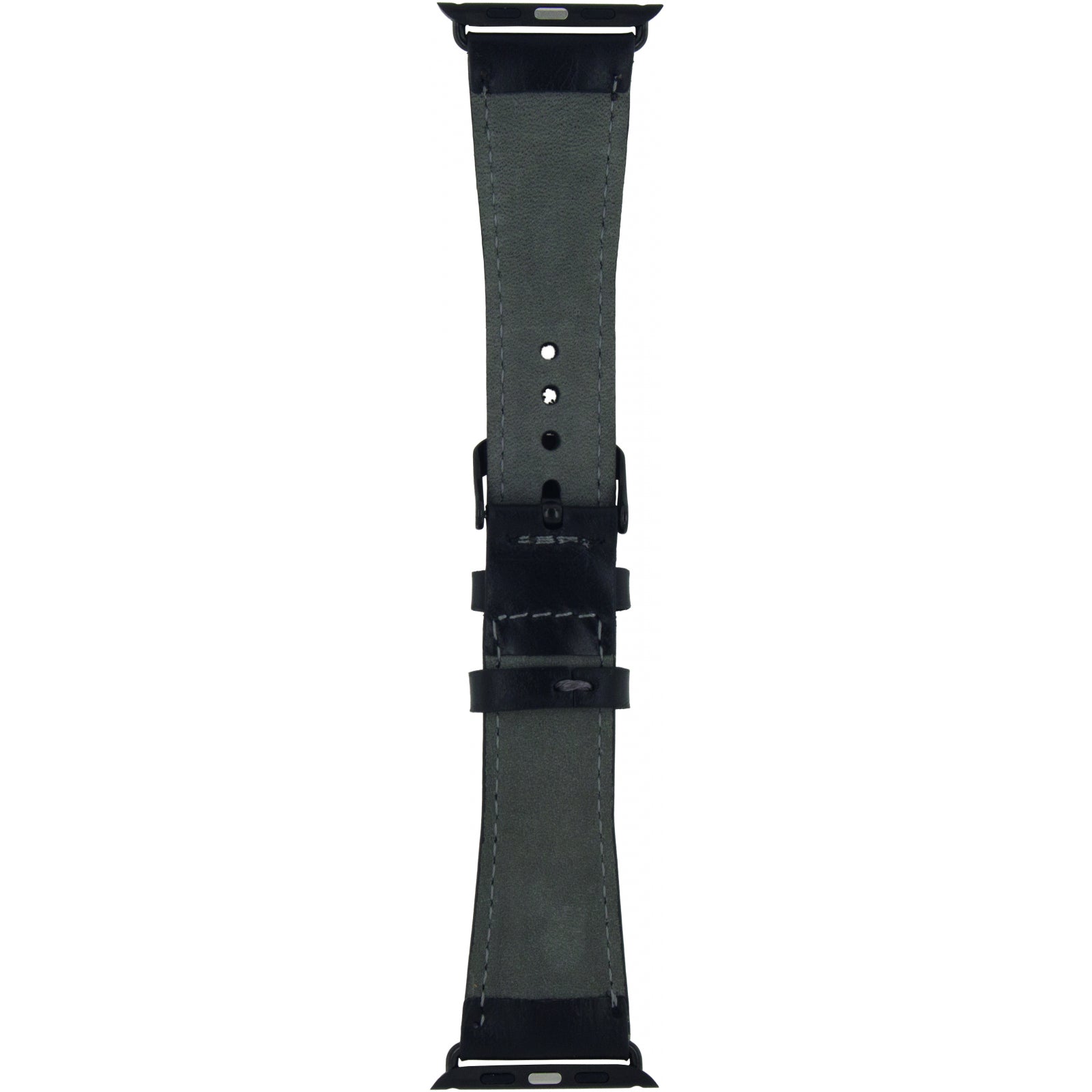 Senza Pure Leather Strap Apple Watch 38mm Deep Black