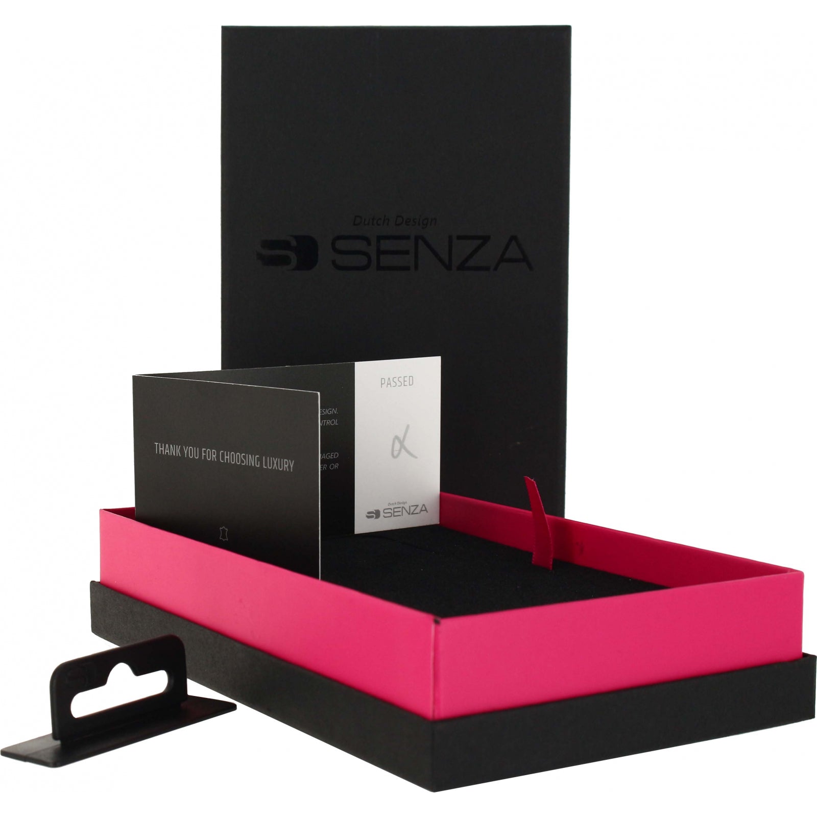 Senza Pure Leather Strap Apple Watch 38mm Deep Black