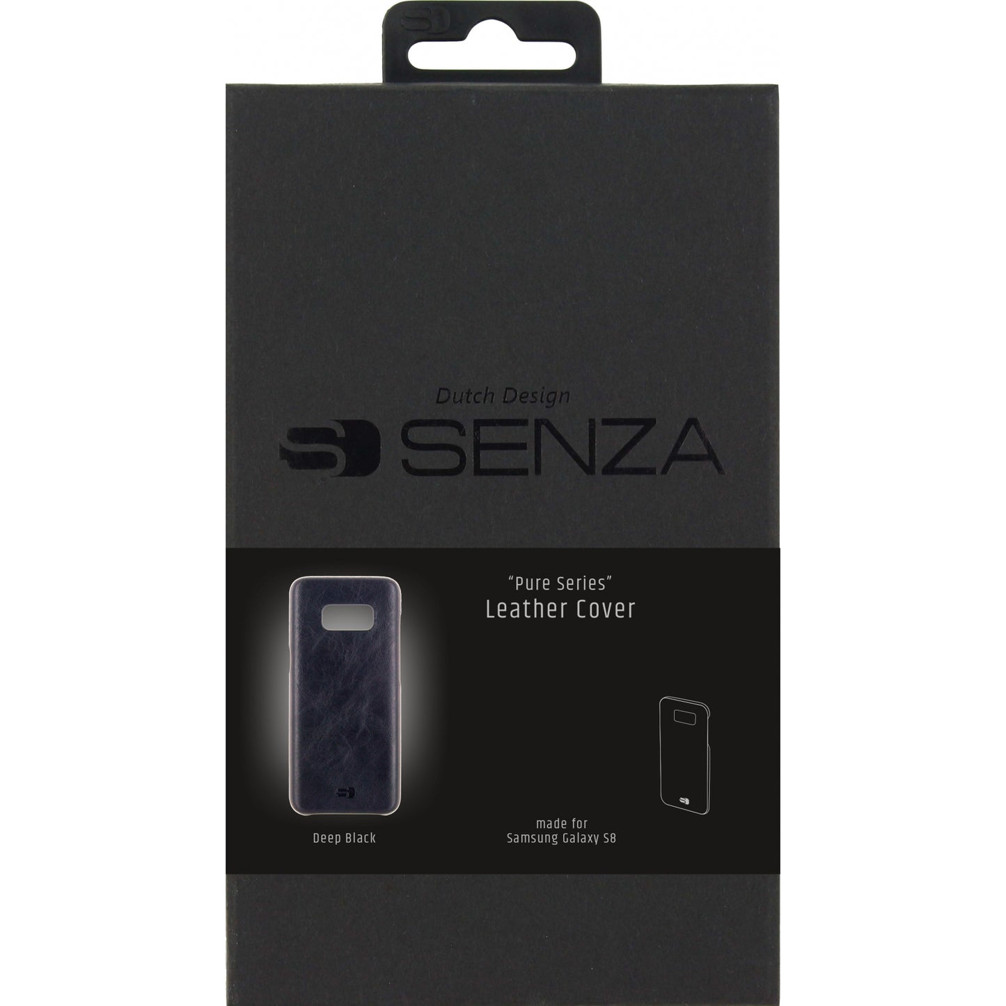 Senza Pure Leather Cover Samsung Galaxy S8 Deep Black