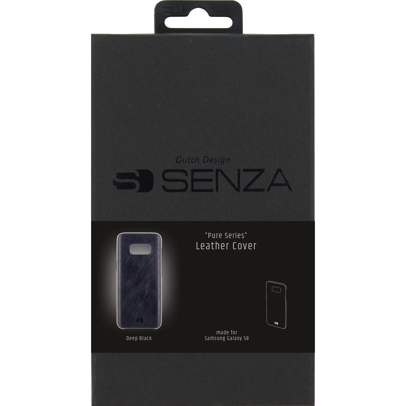 Senza Pure Leather Cover Samsung Galaxy S8 Deep Black