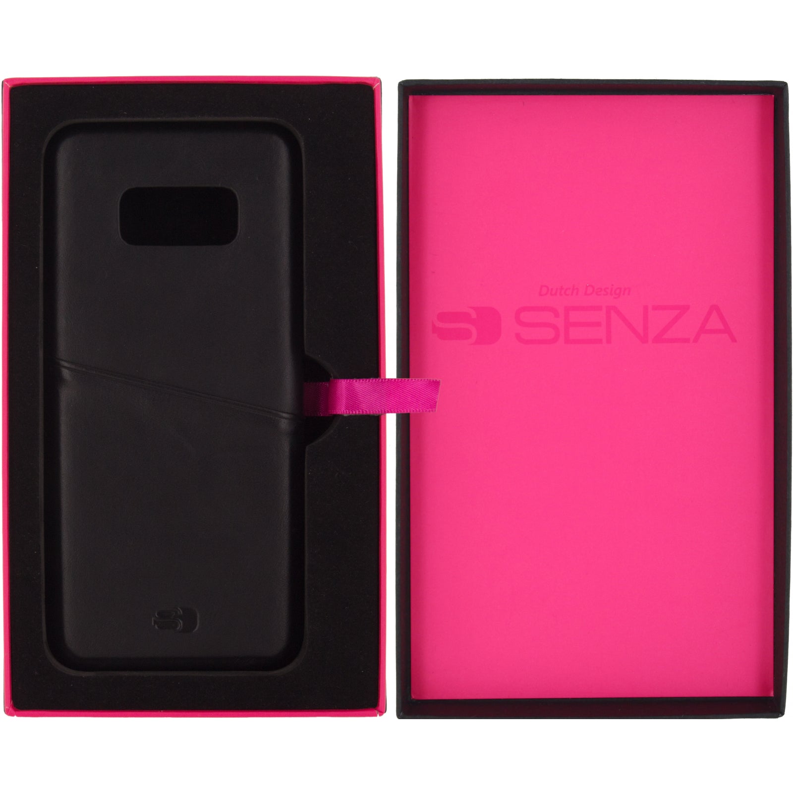 Senza Pure Leather Cover with Card Slot Samsung Galaxy S8 Deep Black
