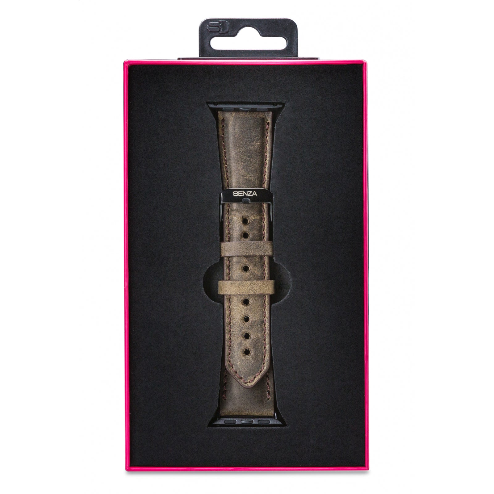 Senza Raw Leather Strap Apple Watch 42mm Chestnut Brown