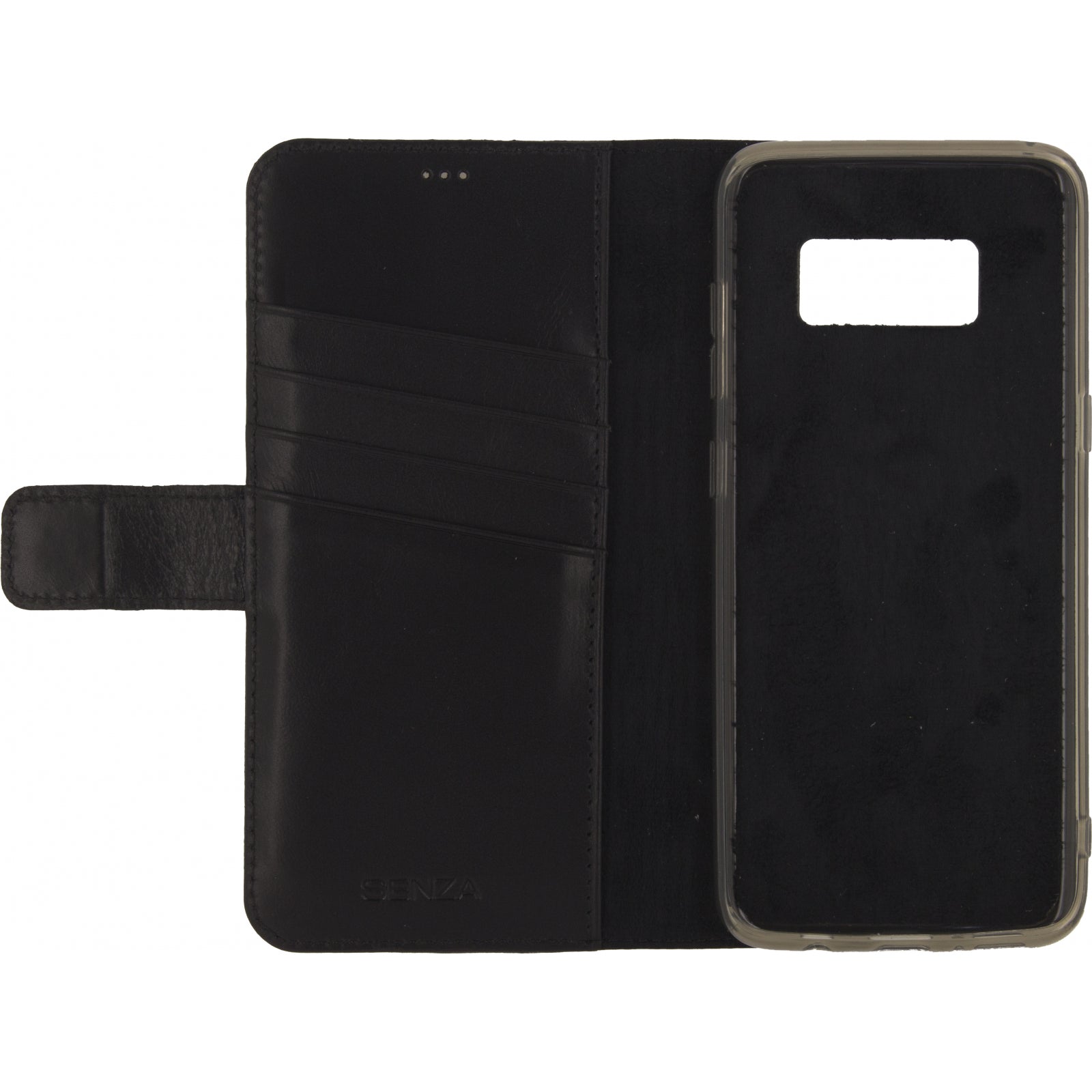 Senza Pure Leather Wallet Samsung Galaxy S8+ Deep Black