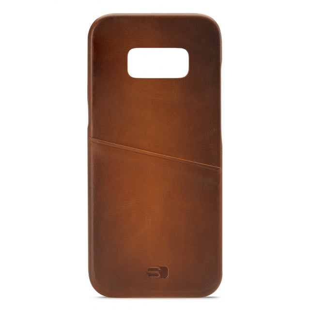 Senza Desire Lederhülle mit Kartenfach Samsung Galaxy S8+ Burned Cognac