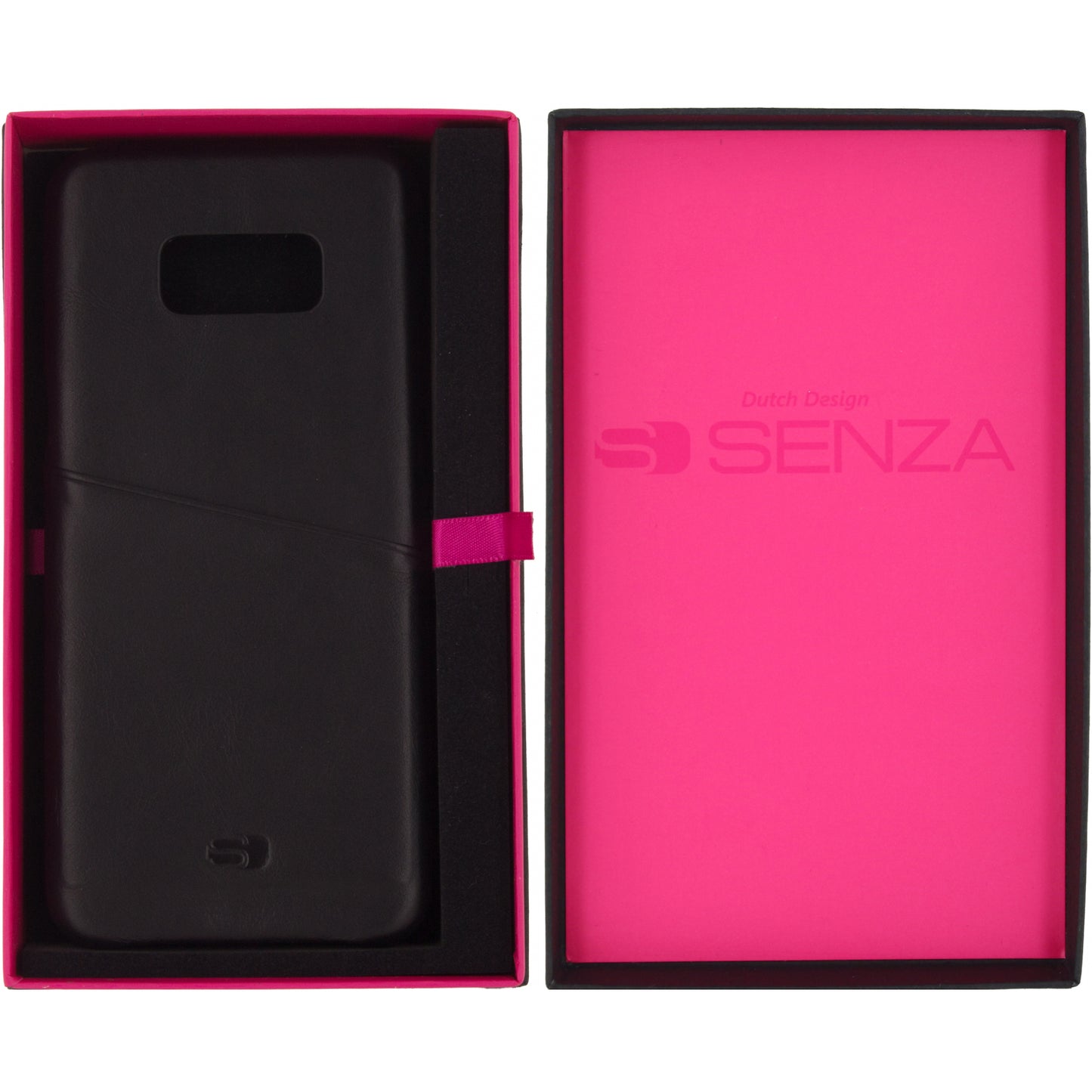 Senza Pure Leather Cover with Card Slot Samsung Galaxy S8+ Deep Black