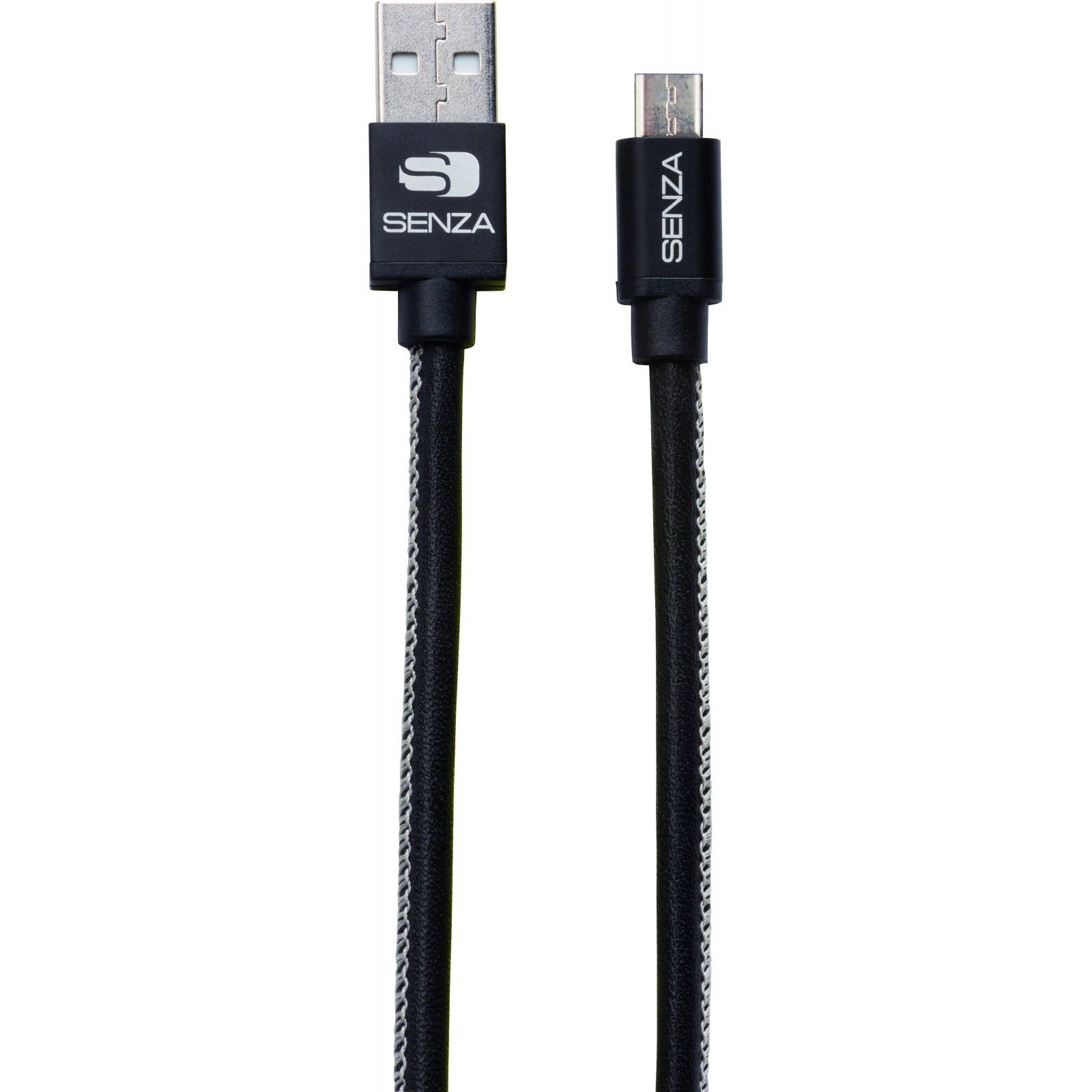 Senza Premium Leather Charge/Sync Cable Micro USB 1.5m. 12W Black
