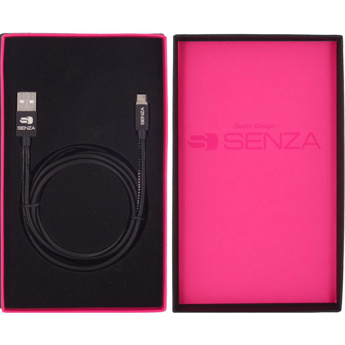Senza Premium Leather Charge/Sync Cable USB-C 1.5m. 15W Black