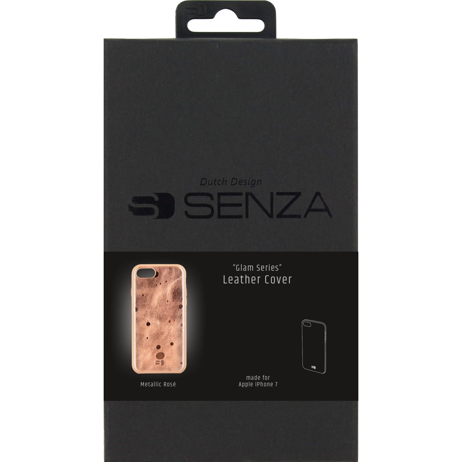 Senza Glam Leather Cover Apple iPhone 7/8/SE (2020/2022) Metallic Rosé