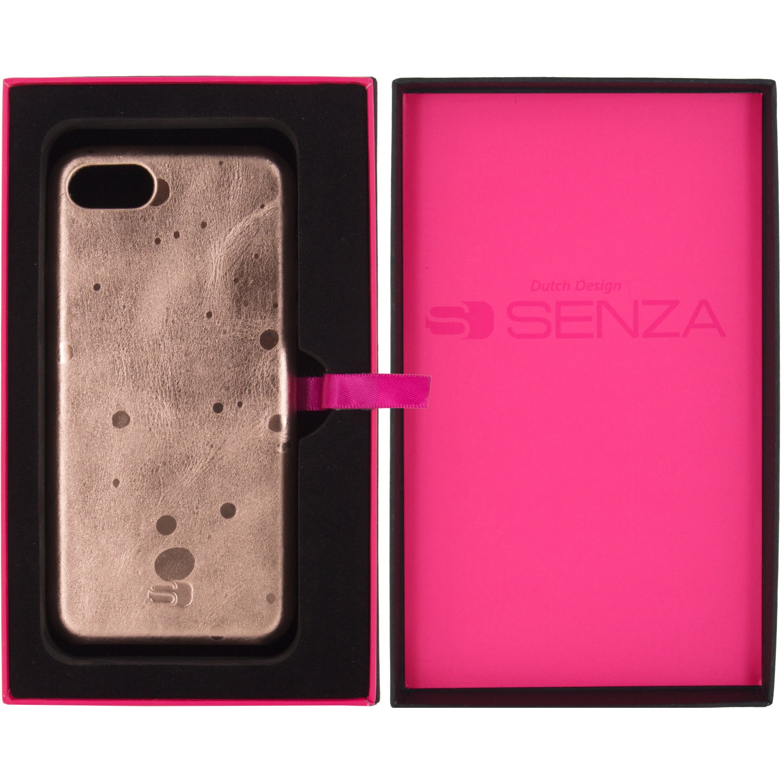 Senza Glam Leather Cover Apple iPhone 7/8/SE (2020/2022) Metallic Rosé