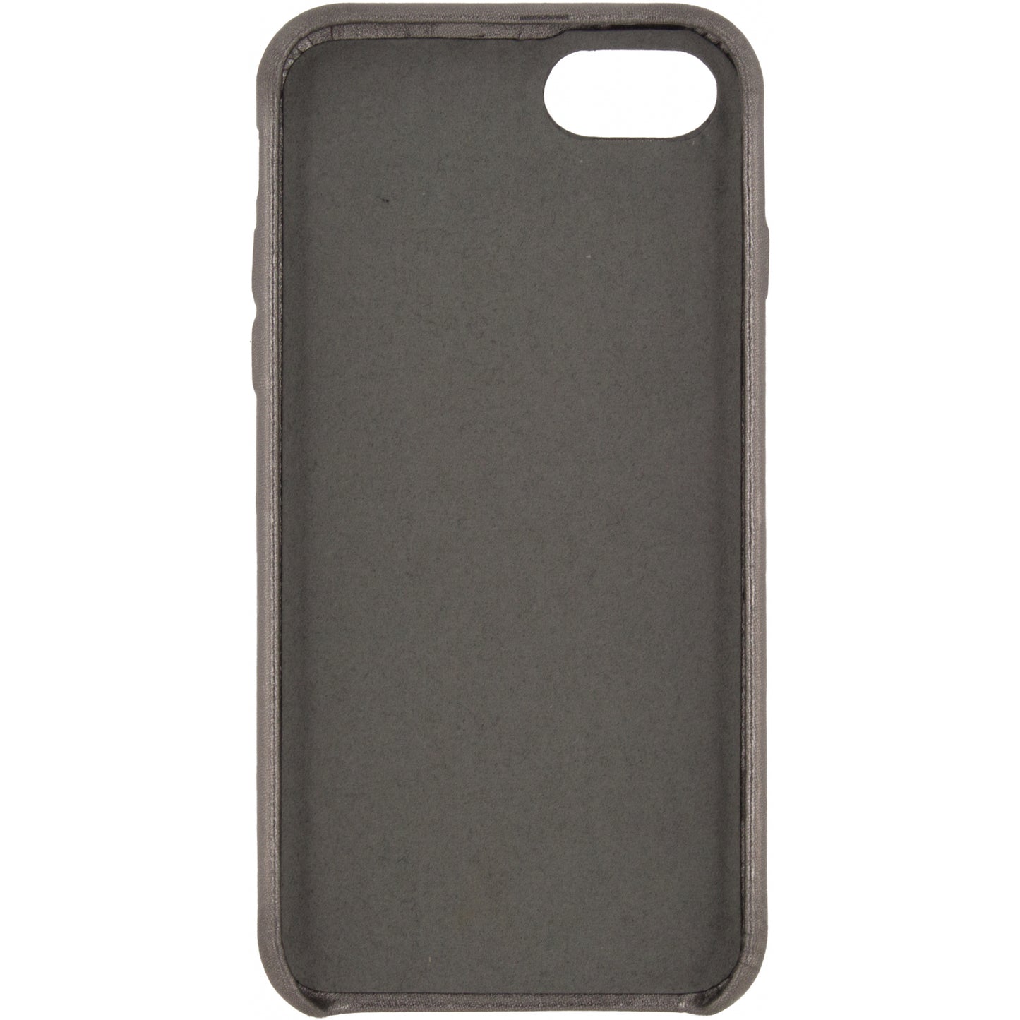 Senza Glam Leather Cover with Card Slot Apple iPhone 7/8/SE (2020/2022) Metallic Grey