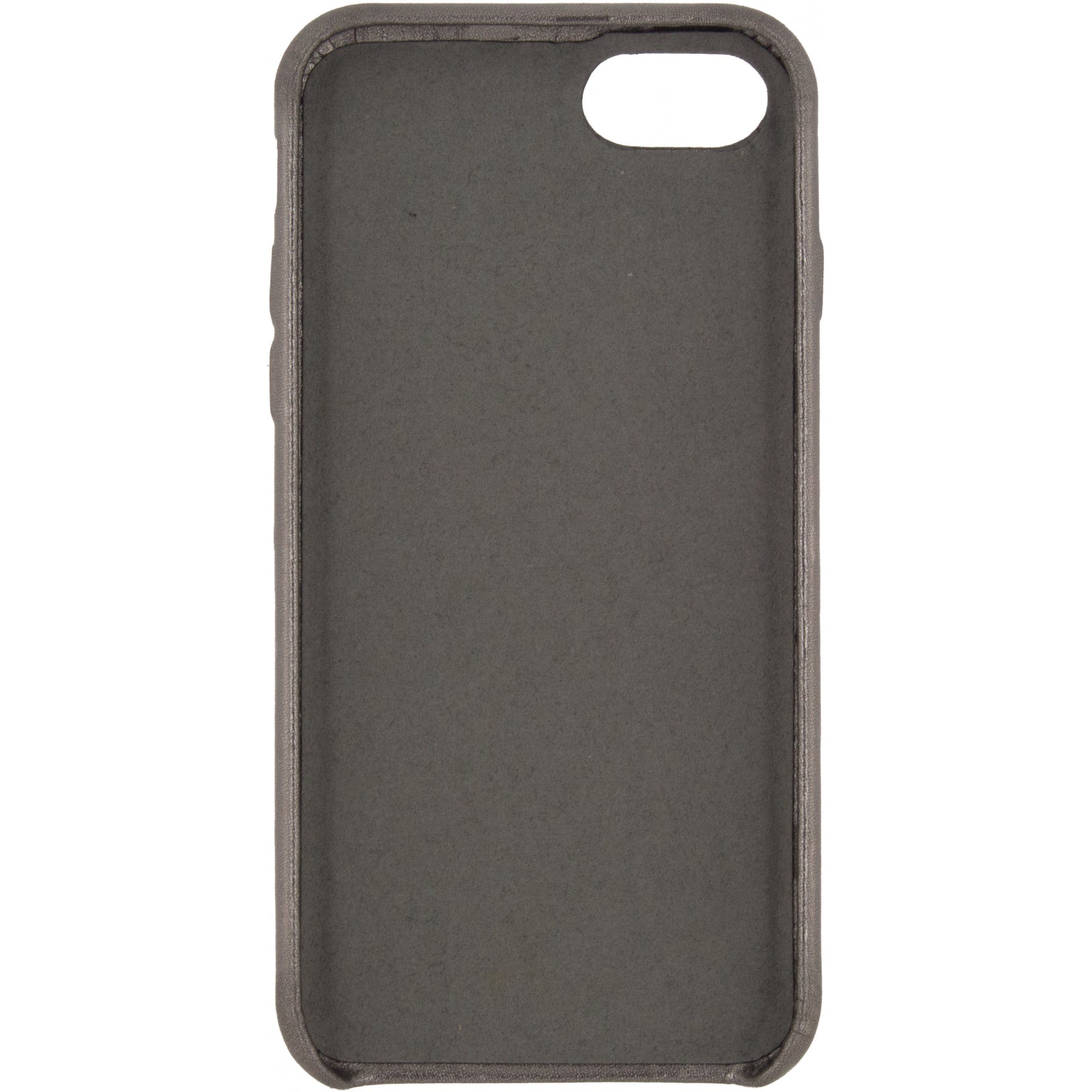 Senza Glam Leather Cover with Card Slot Apple iPhone 7/8/SE (2020/2022) Metallic Grey