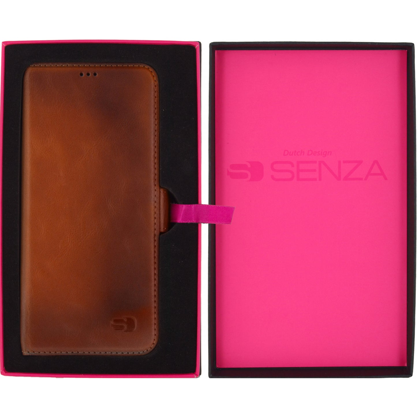 Senza Desire Leather Wallet Samsung Galaxy S8+ Burned Cognac