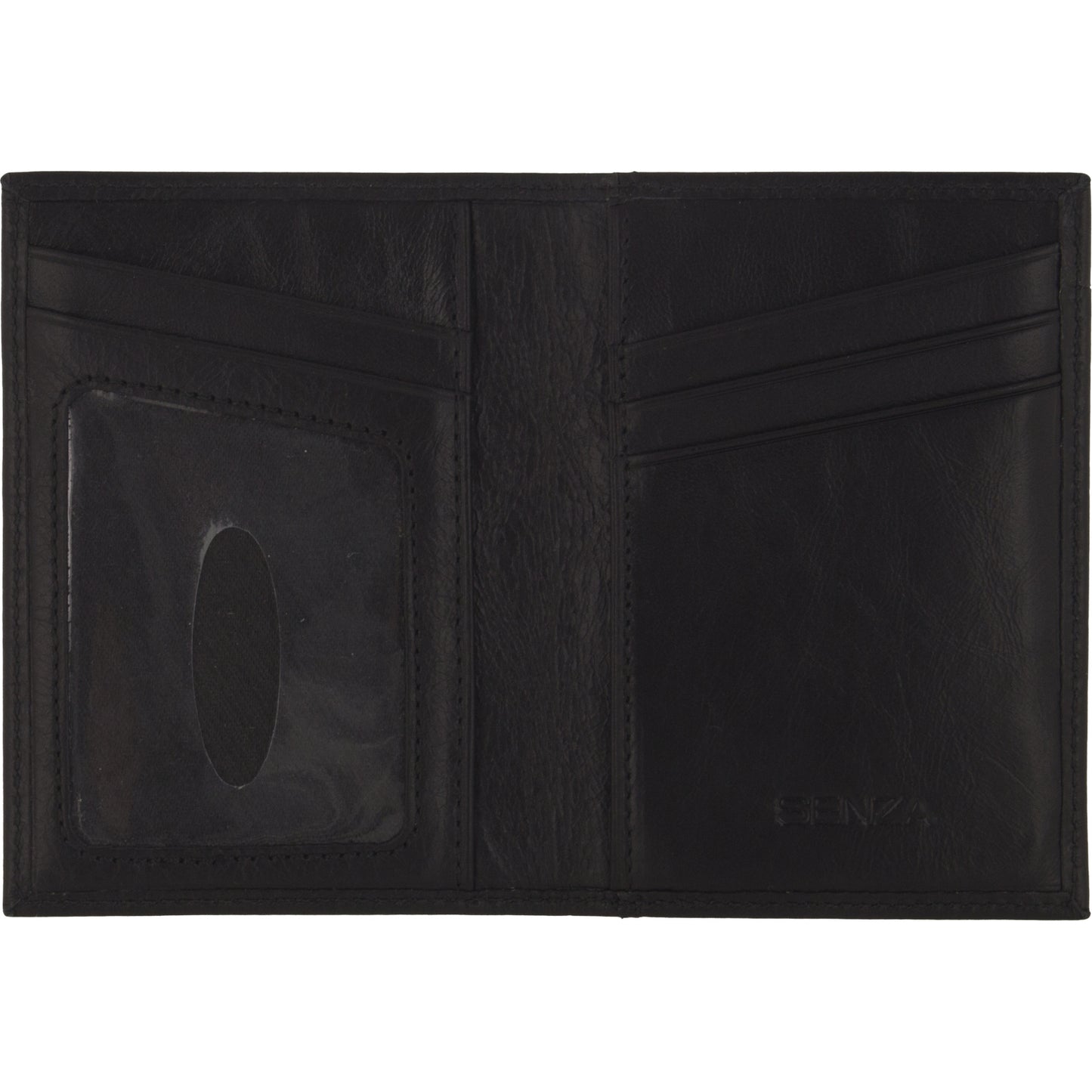 Senza Pure Leather Card Holder Deep Black