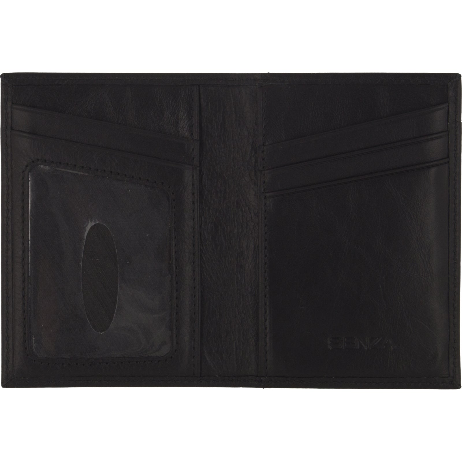 Senza Pure Leather Card Holder Deep Black