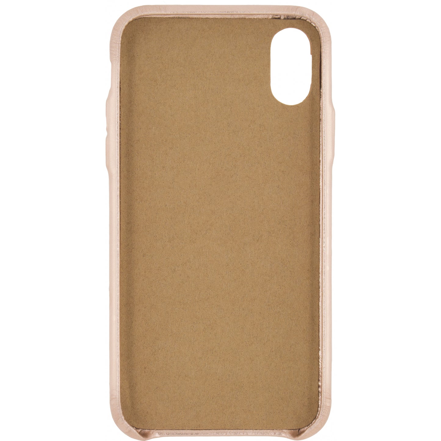 Senza Glam Leather Cover with Card Slot Apple iPhone X/Xs Metallic Rosé