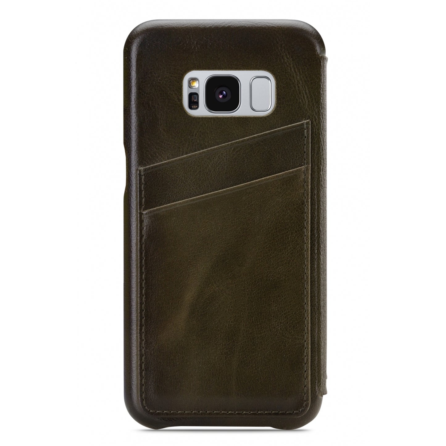 Senza Desire Skinny Leather Wallet Samsung Galaxy S8 Burned Olive