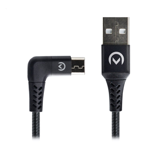 Mobilize Strong Nylon 90° Cable Micro USB 1.5m. 12W Black