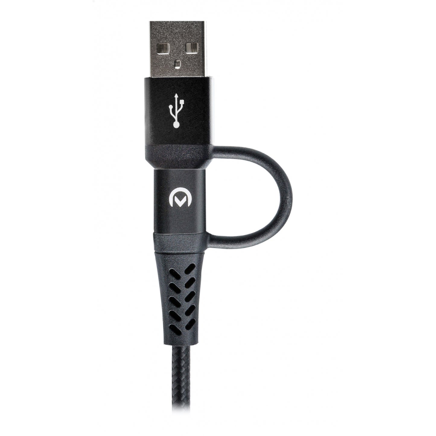 Mobilize Strong Nylon Cable 4in1 USB, USB-C to Micro USB, USB-C 1.5m Black