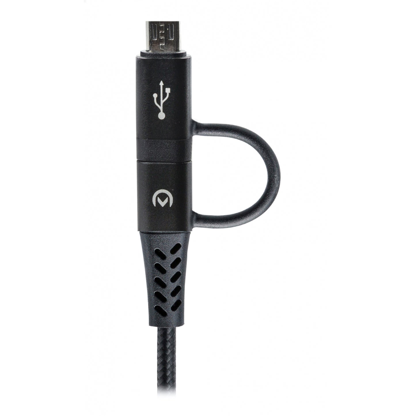 Mobilize Strong Nylon Cable 4in1 USB, USB-C to Micro USB, USB-C 1.5m Black
