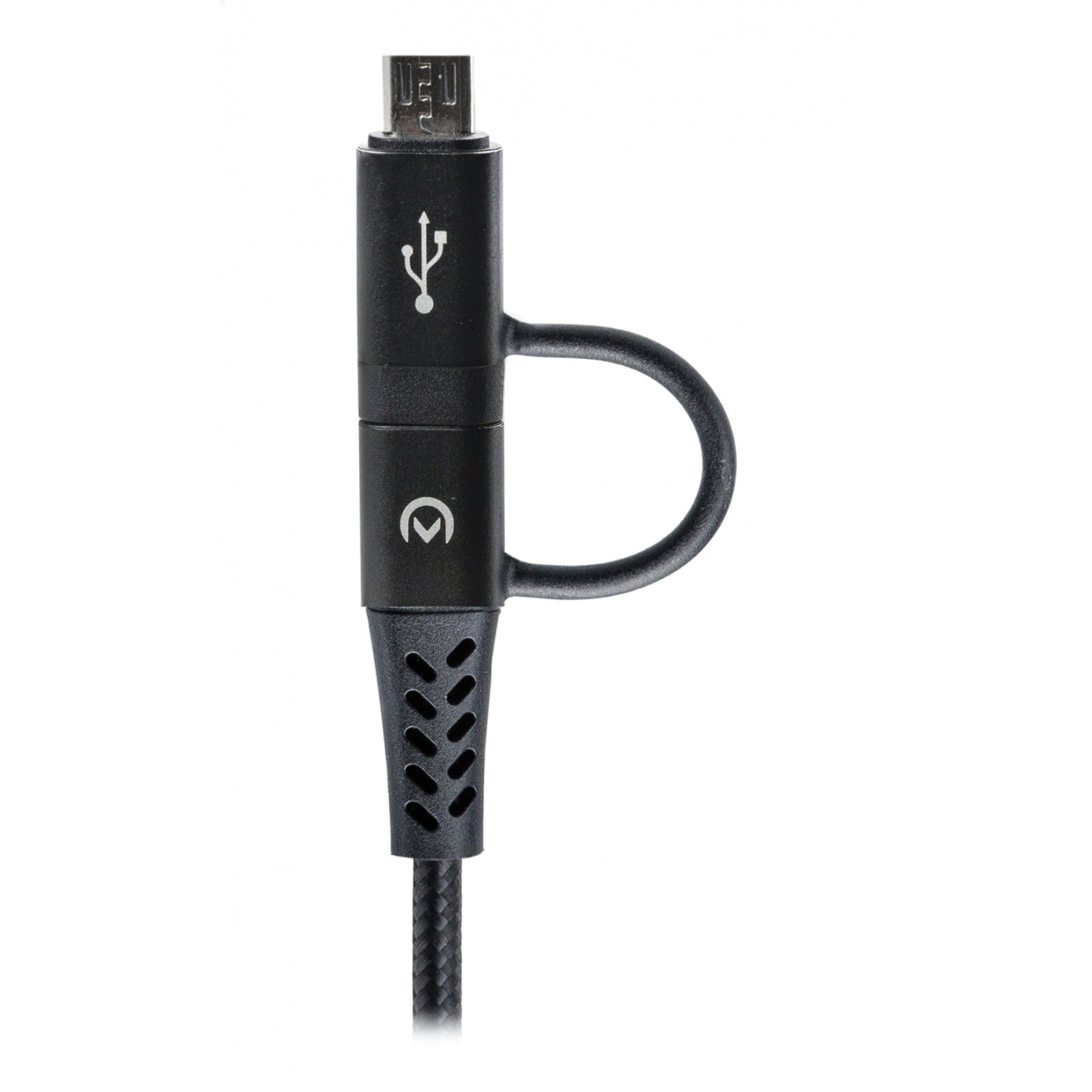 Mobilize Strong Nylon Cable 4in1 USB, USB-C to Micro USB, USB-C 1.5m Black