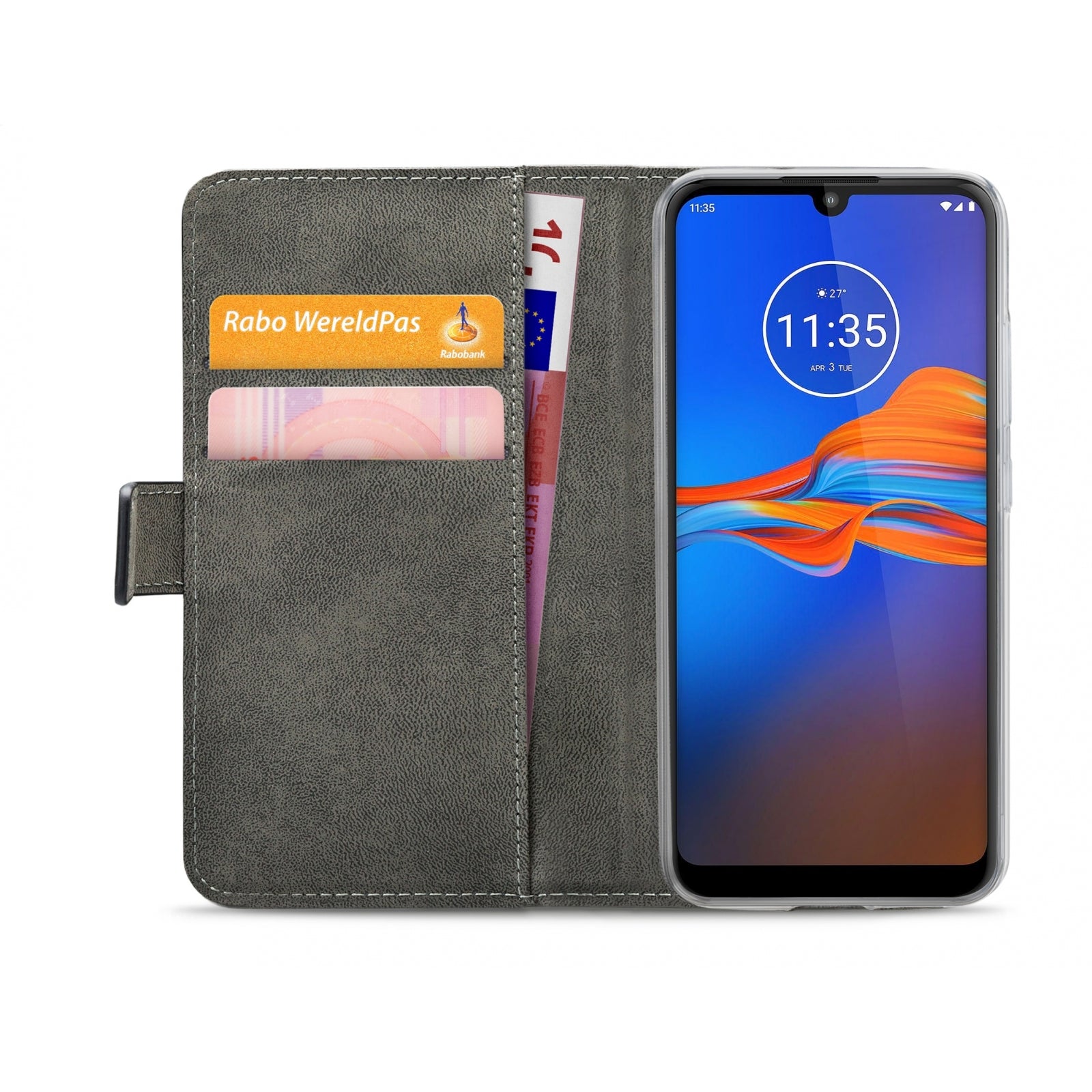 Mobilize Classic Gelly Wallet Book Case Motorola Moto E6 Plus Black
