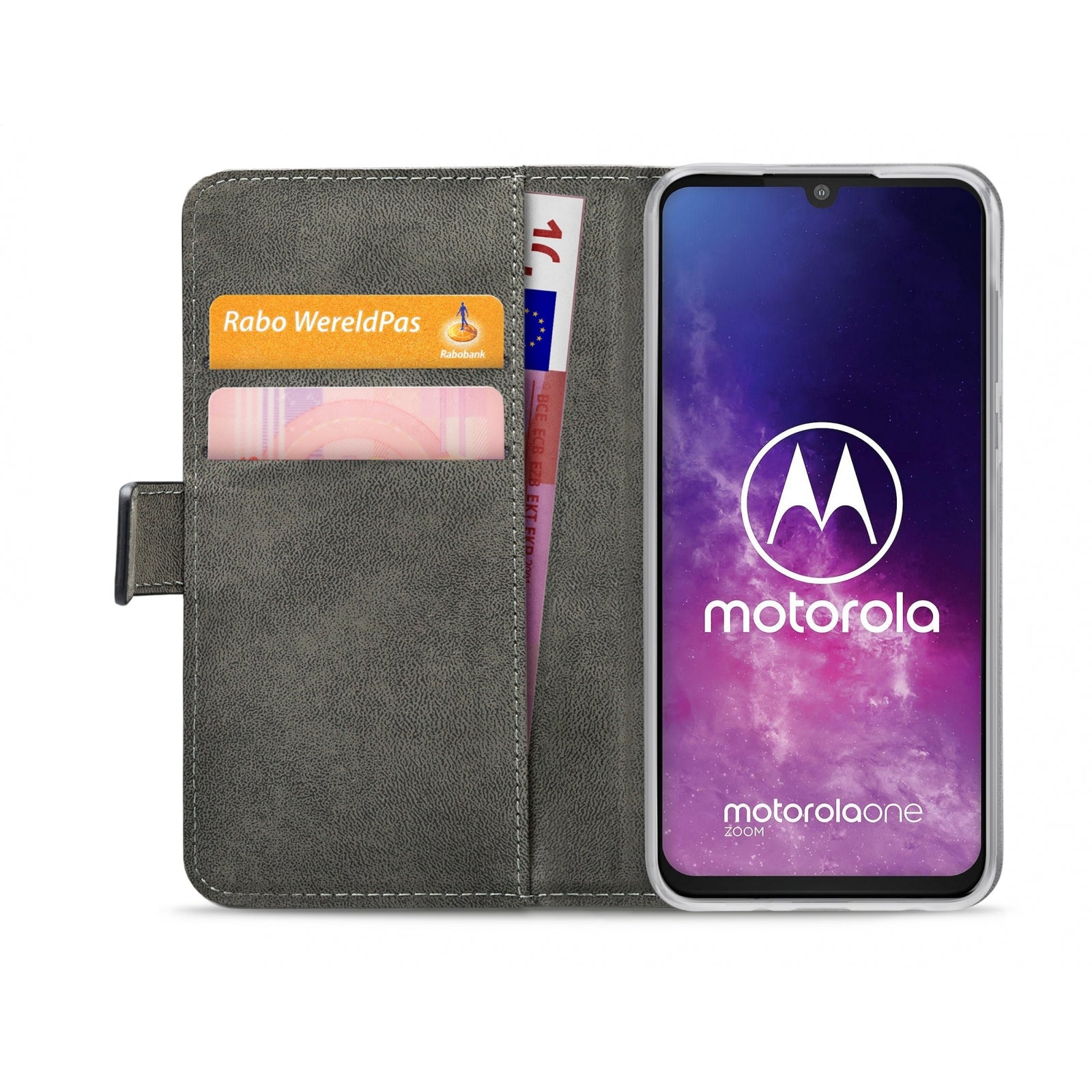Mobilize Classic Gelly Wallet Book Case Motorola Moto One Zoom Black