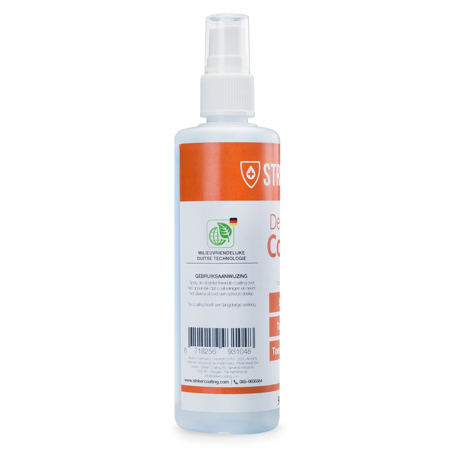 Striker Coating Desinfectie Coating voor o.a. Smartphone, Tablet, Laptop, Toetsenbord 125ml (>90PCT alcohol)