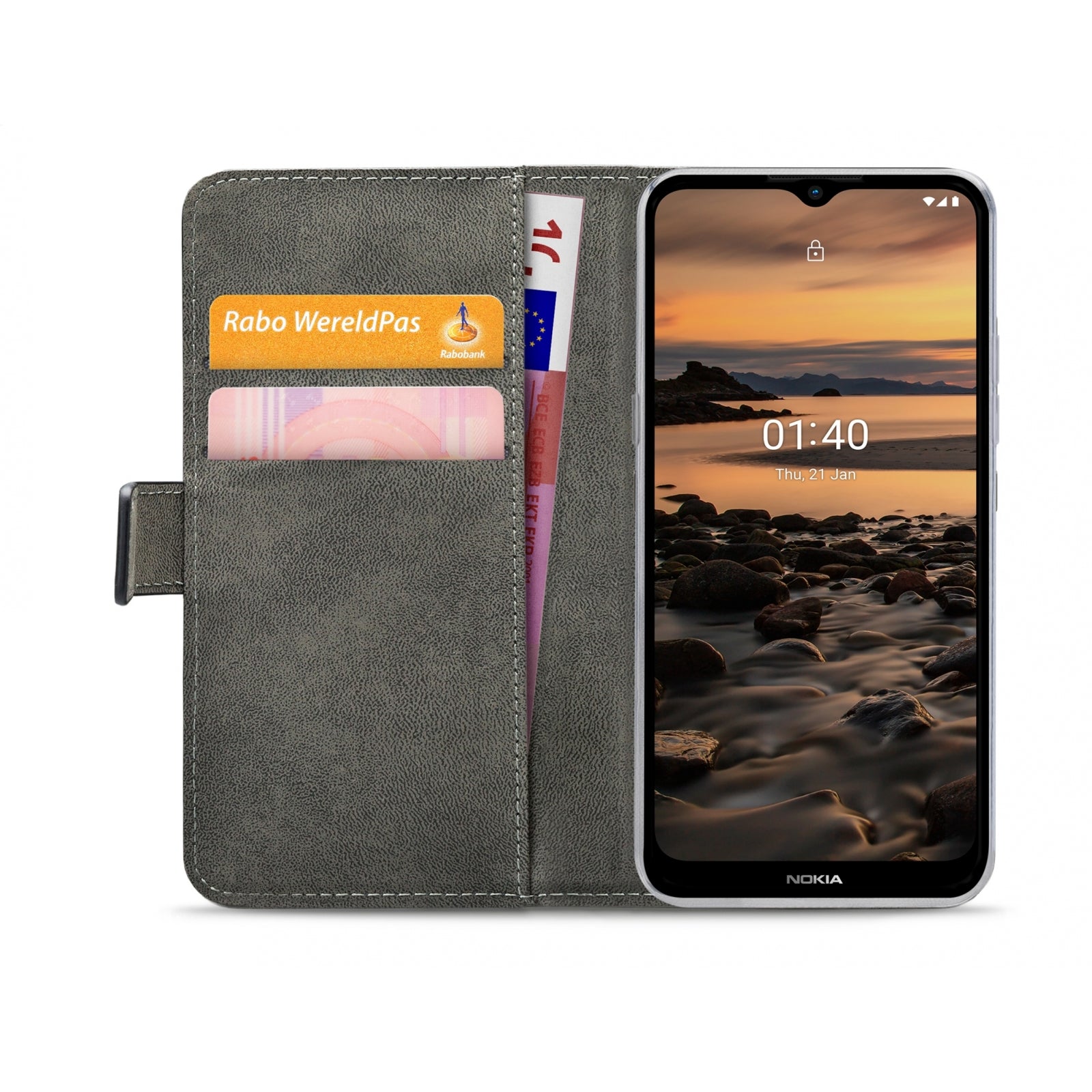 Mobilize Classic Gelly Wallet Book Case Nokia 1.4 Black
